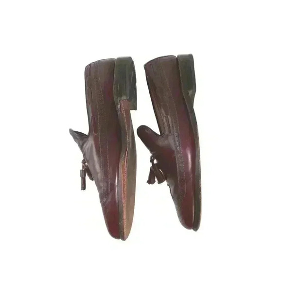 Allen Edmonds Burgundy Berwick 8877 Wingtip Tassel Loafers Dress Shoe Size 11 C - Picture 4 of 10